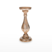 Candelabro em madeira - Silver-wash